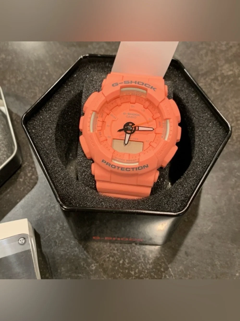 G-SHOCK CASIO Coral Orange Sport Watch Step Tracker